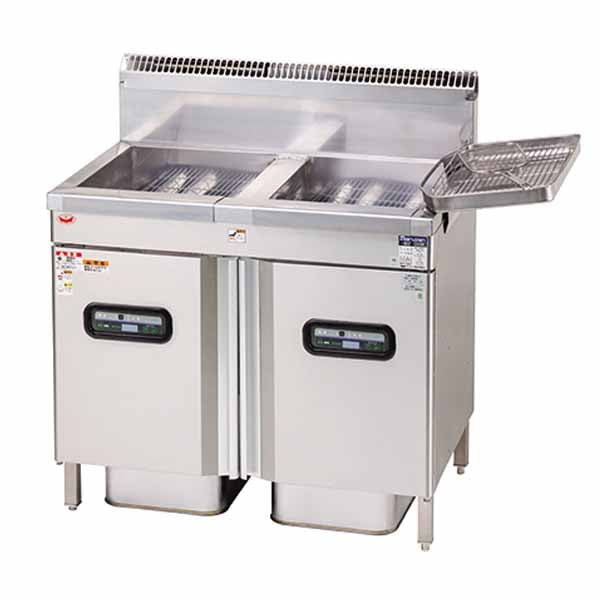 代引不可マルゼン　ガスフライヤー業務用　LPガス２槽式18×２　中古 楽天市場】【新品・安心2年保証】ガスフライヤー 幅430×奥行600