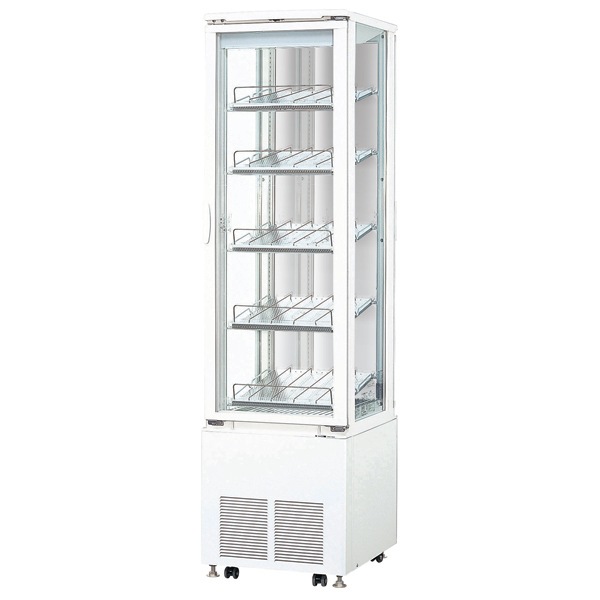 サンデン 業務用 タテ型3面ガラスショーケース 182リットル 幅