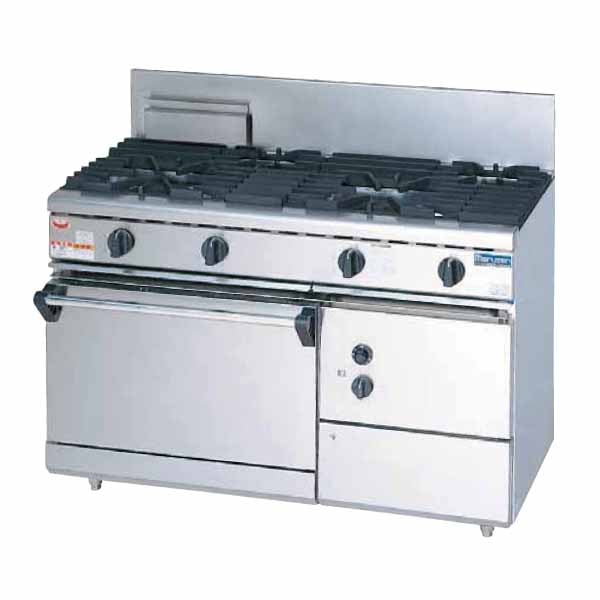 マルゼン ガスレンジ NEWパワークックシリーズ 幅1200×奥行600