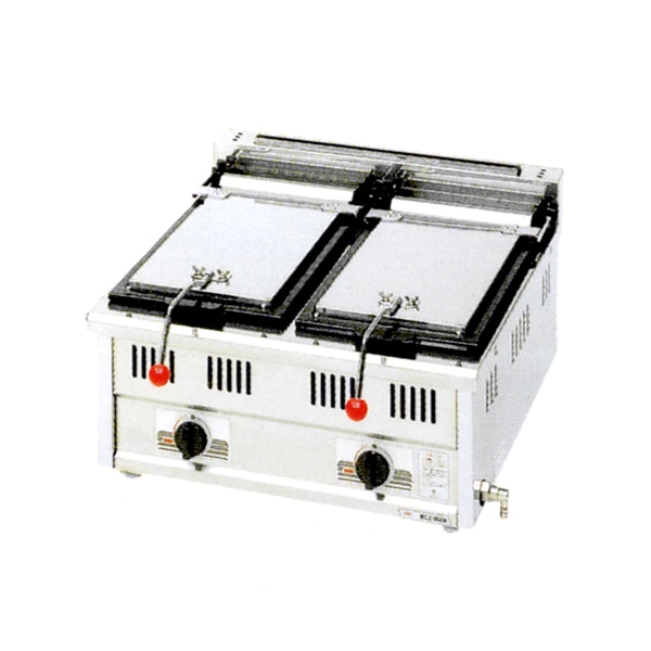 マルゼンMGZ-066W LPガス餃子焼器 2口鍋 業務用 600個/h マルゼン ガス
