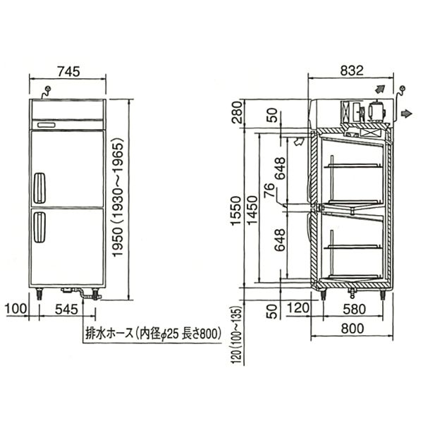 �ѥʥ��˥å� ���Ʒ���̳�ѹ����⼾�� ��745�߱���800�߹⤵1950(mm) SHR-K781(�� SHR-J781V )