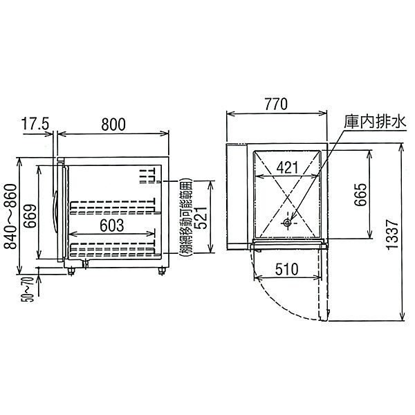 �ե����� ����쥤( ʡ�繩�� ) ���� Ķ���ٹ⼾�� �������������� �ե�å��奭�塼�� ��770�߱���800�߹⤵850(mm) GFD-080W(�� UFD-080W3 )