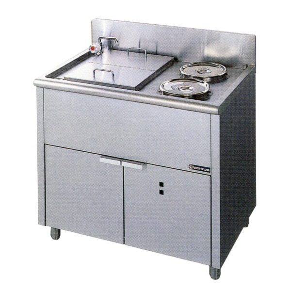 ニチワ 電気ゆで麺器(湯通しタイプ) 間口900×奥行600×高さ800(mm