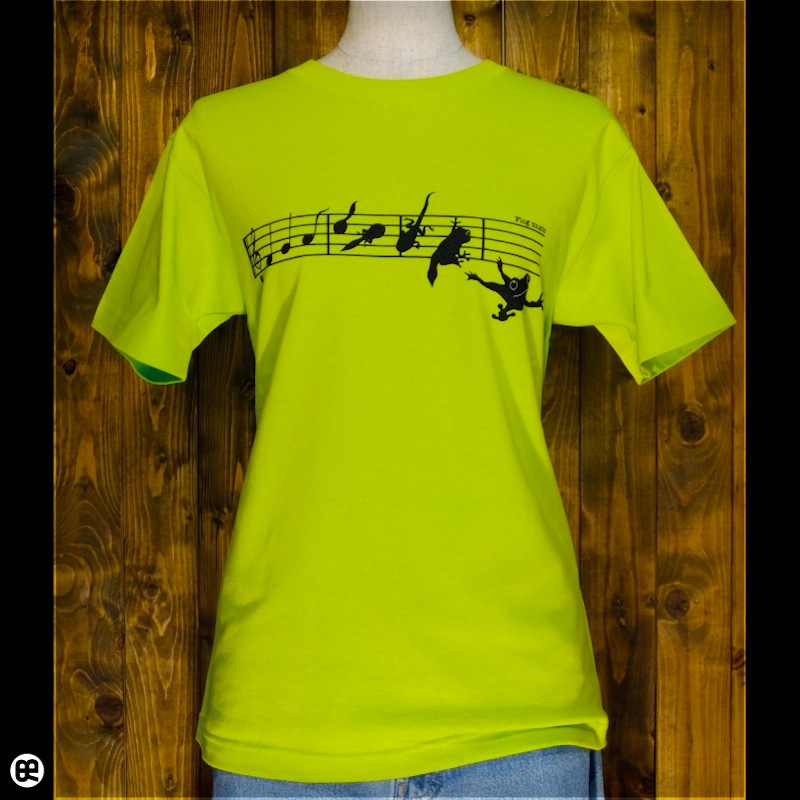 Flog music : ネオングリーン：Tシャツ