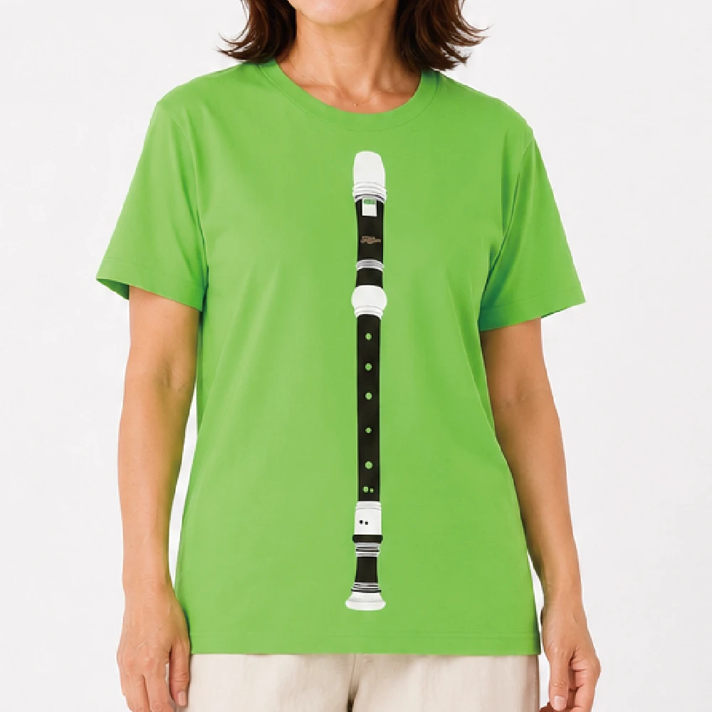 リコーダー : グリーン：Tシャツ
