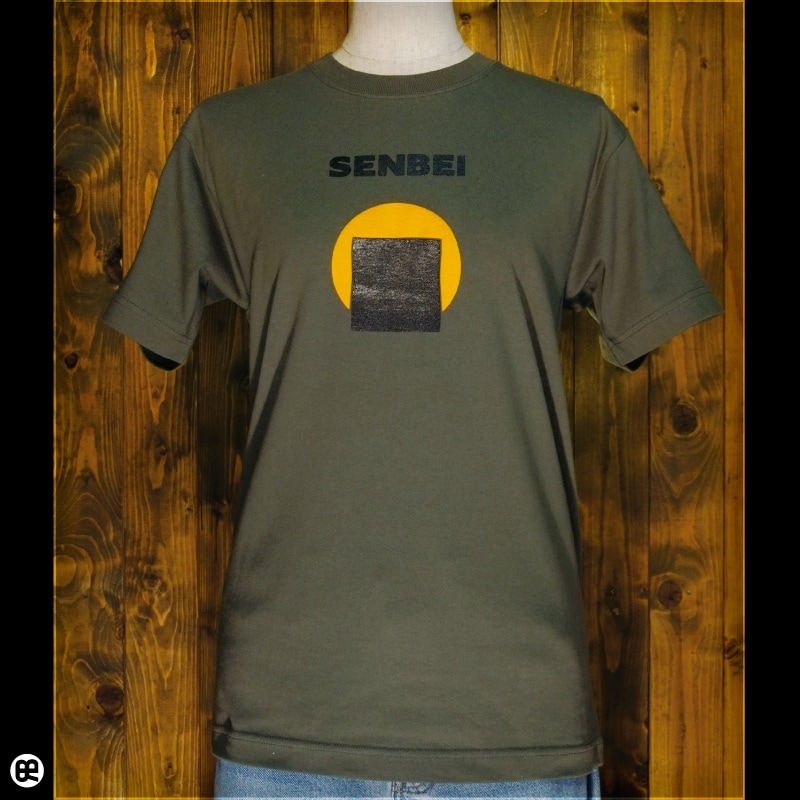 せんべい : アーミーグリーン：Tシャツ