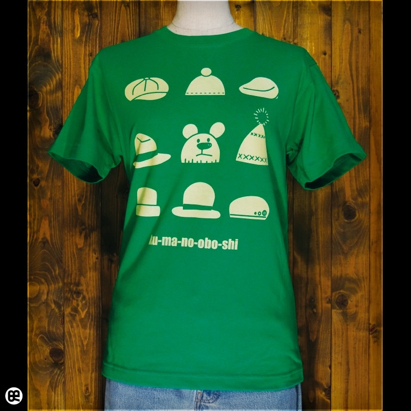 ku-ma-no-obo-shi : ケリーグリーン：Tシャツ