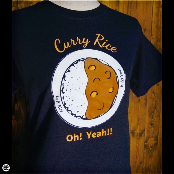 カレー : ネイビー：Tシャツ