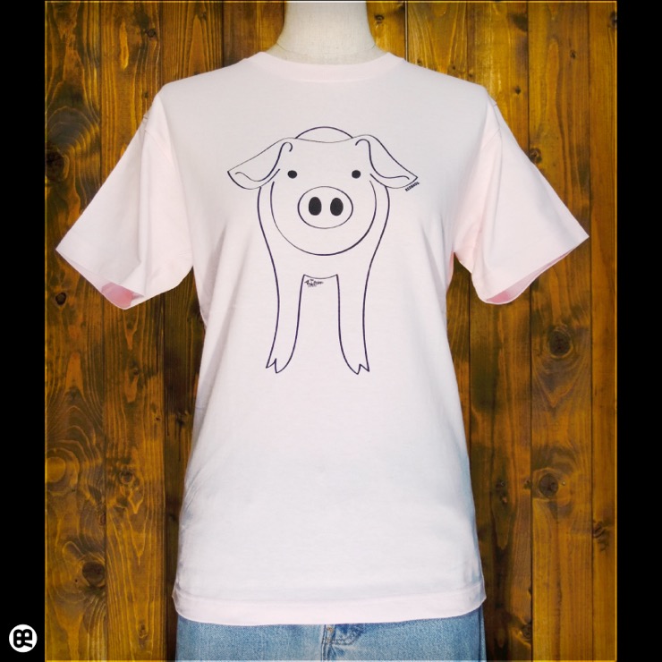 子豚 : フロストピンク：Tシャツ