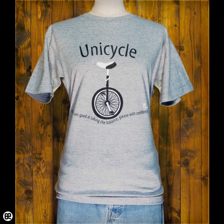 Unicycle : ヘザーグレー：Tシャツ