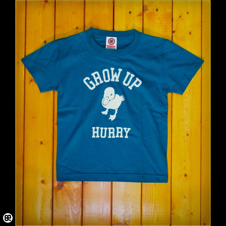 キッズＴシャツ：アヒルロゴ : アップルグリーン：5.6オンス
