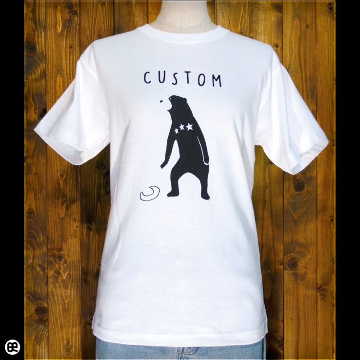 ホシノワグマ : ホワイト：Tシャツ
