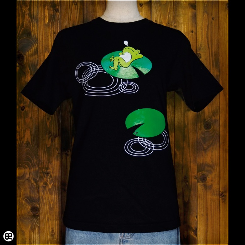 ハスカエル : ディープブラック：Tシャツ