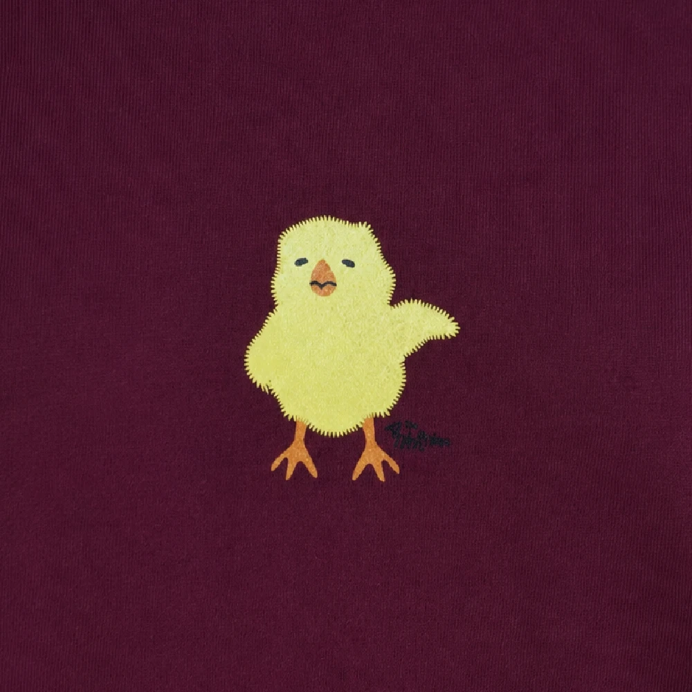 ひよこ：バーガンディ：Tシャツ