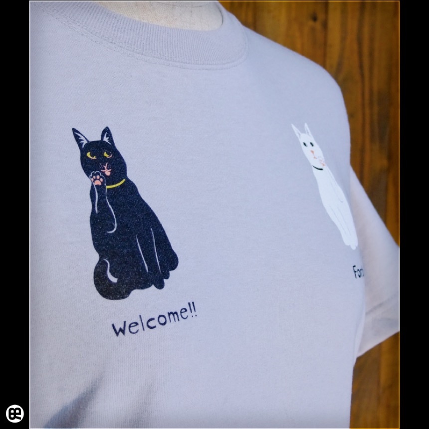 コマネキ：シルバーグレー：Tシャツ