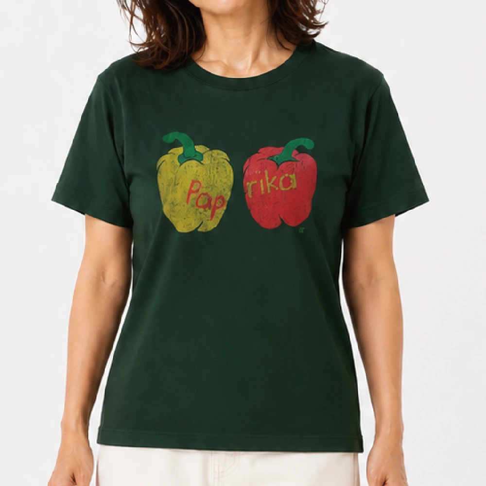 パプリカ：フォレストグリーン：Tシャツ