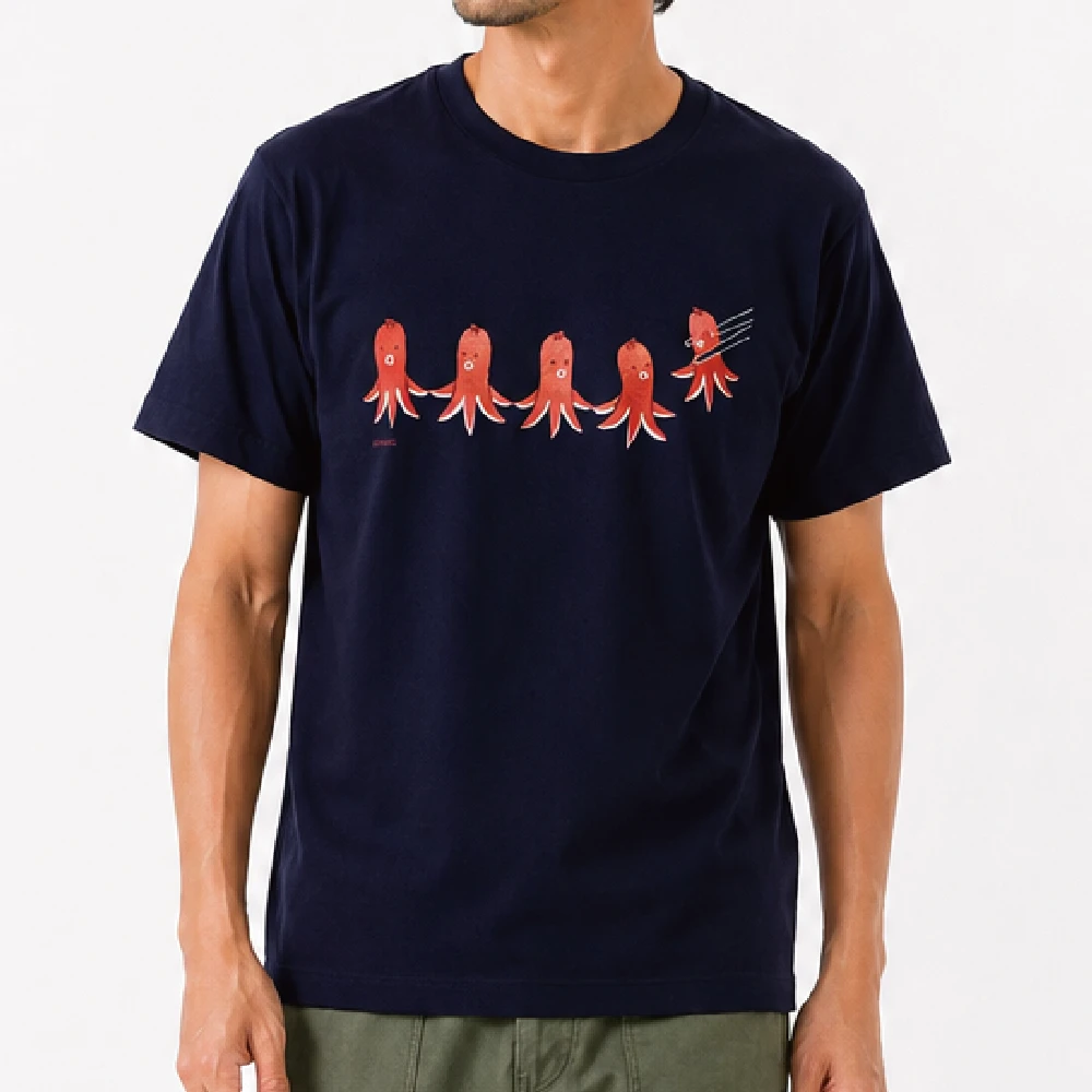 タコさんウィンナー：ネイビー：Tシャツ