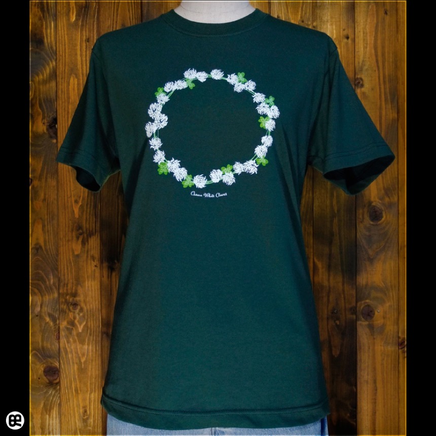 シロツメクサ：フォレストグリーン：Tシャツ