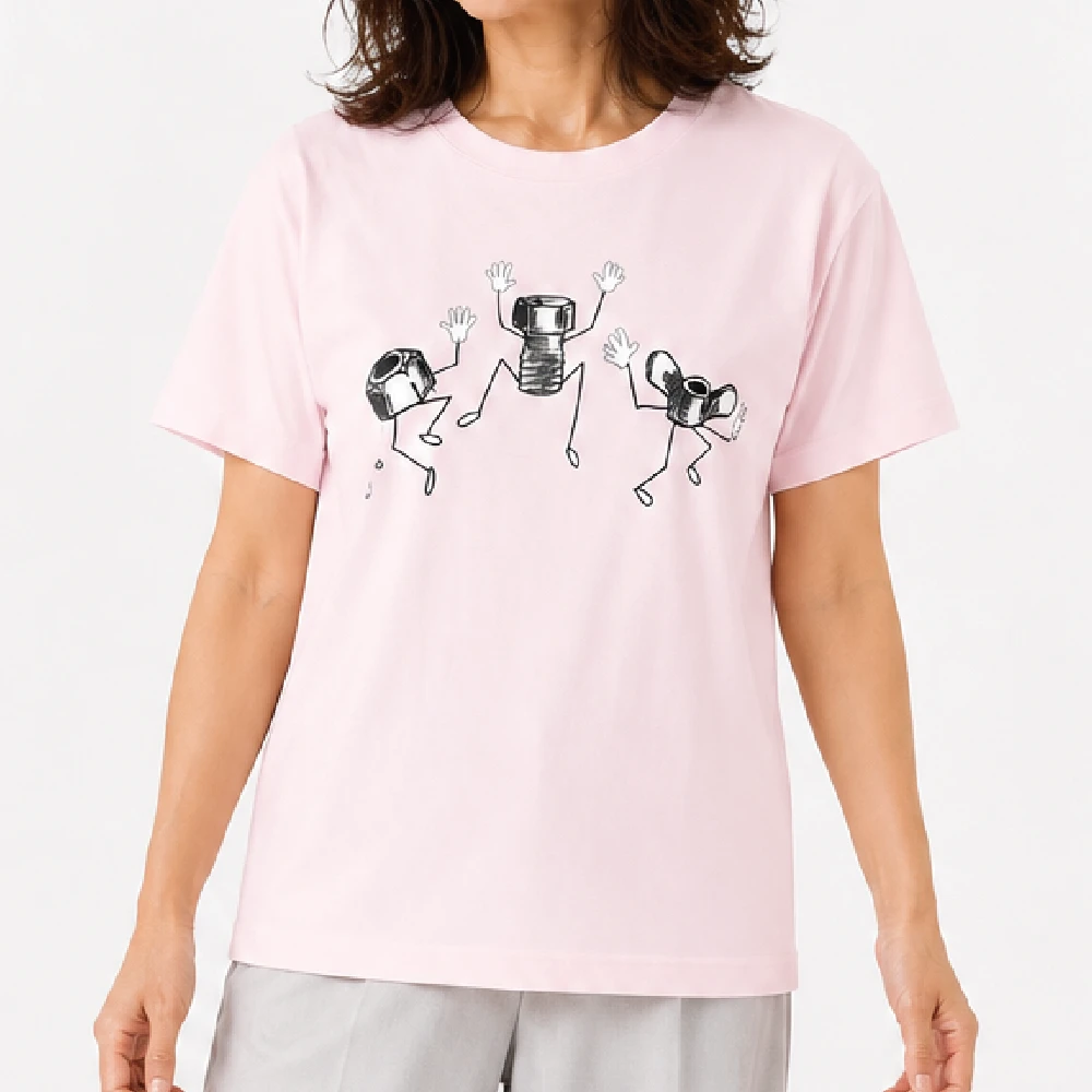 Tシャツ通販ならREDBROS.｜ボルト＆ナット：フロストピンク：Tシャツ他