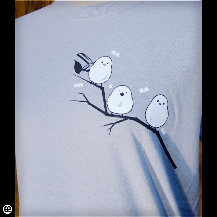 シマエナガ：シルバーグレー：Tシャツ