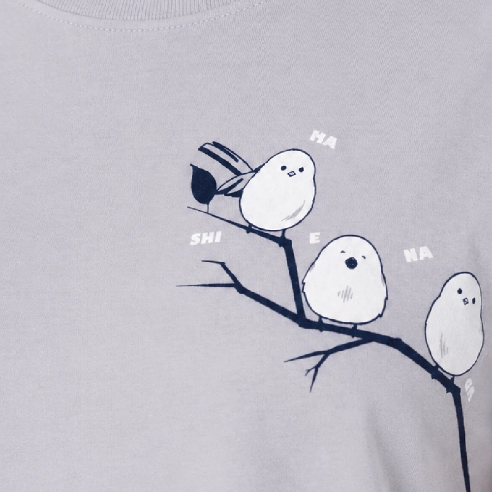 シマエナガ：シルバーグレー：Tシャツ