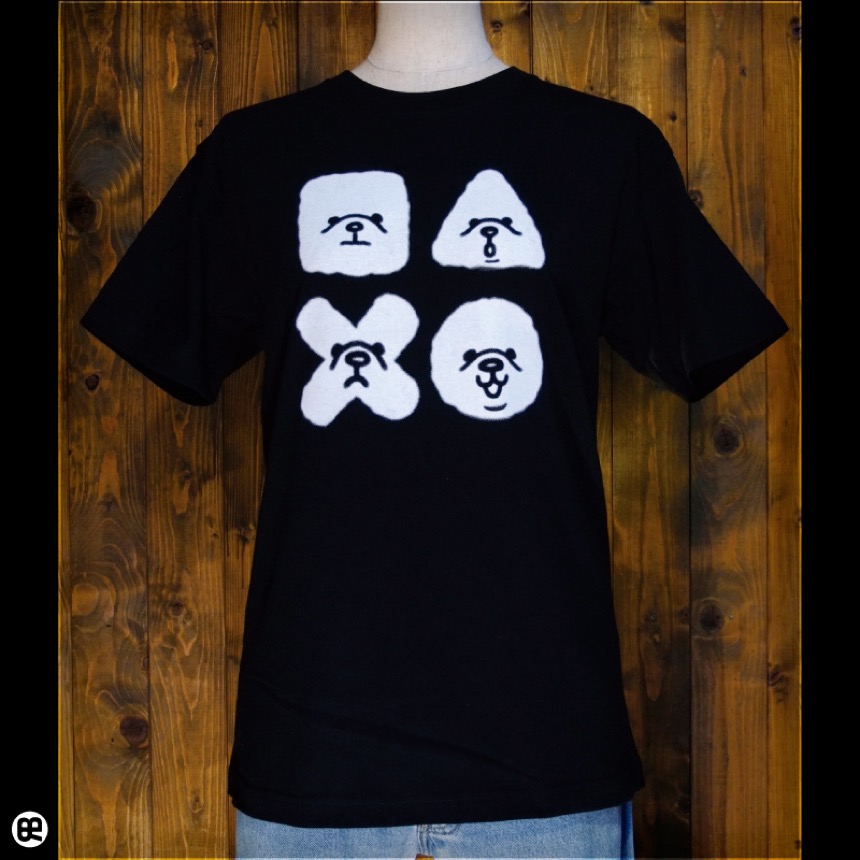 ふわぴこ：ブラック：Tシャツ