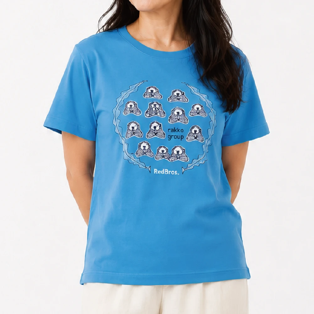 らっこ軍団：カリビアンブルー：Tシャツ