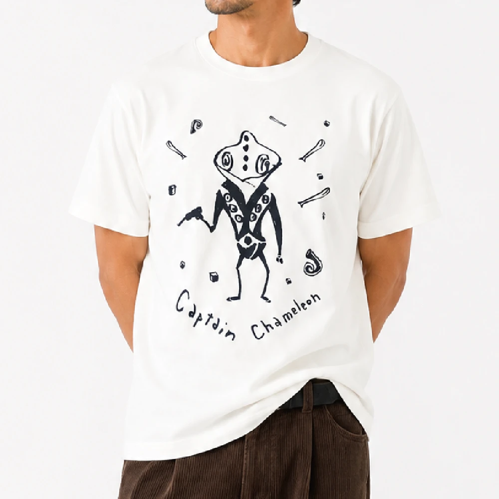 CaptainChameleon：ナチュラル：Tシャツ
