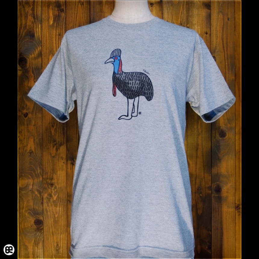 ヒクイドリ：ヘザーグレー：Tシャツ
