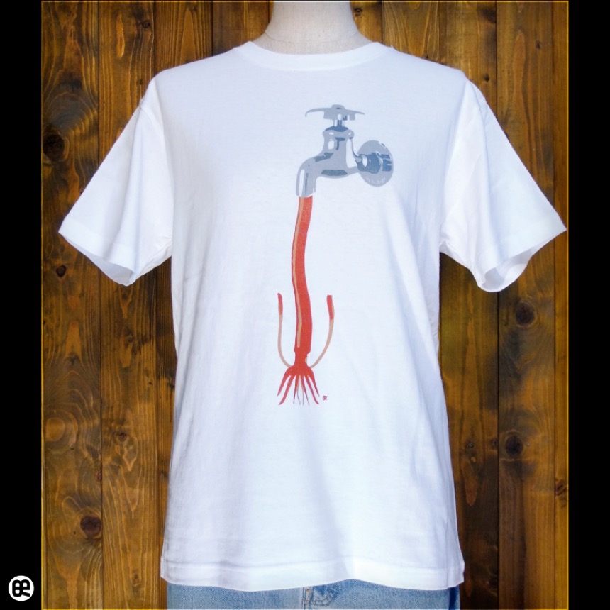 ika：ホワイト：Tシャツ