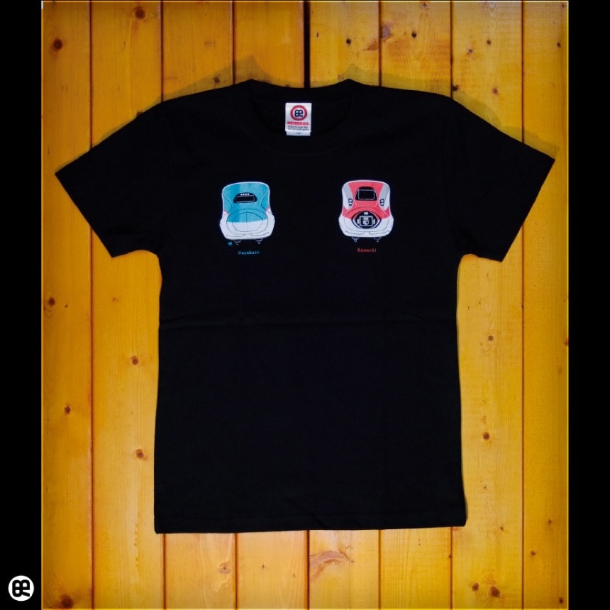 キッズＴシャツ：あうんの新幹線 : ブラック：5.6オンス