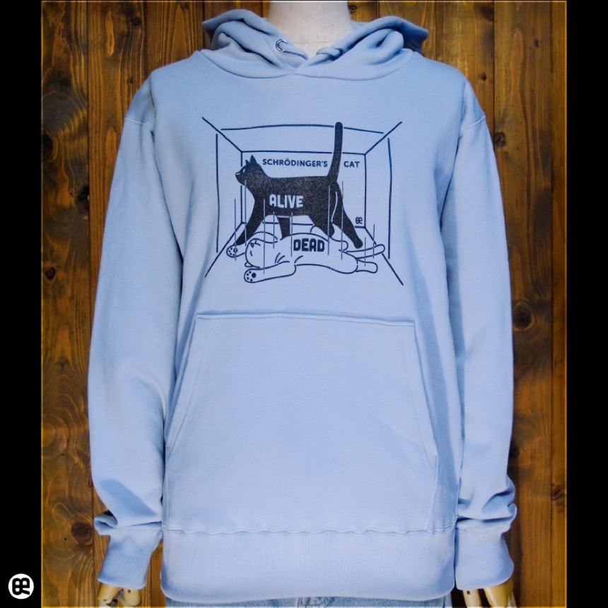 プルパーカー：厚地10oz：Schr?dinger's cat：アシッドブルー