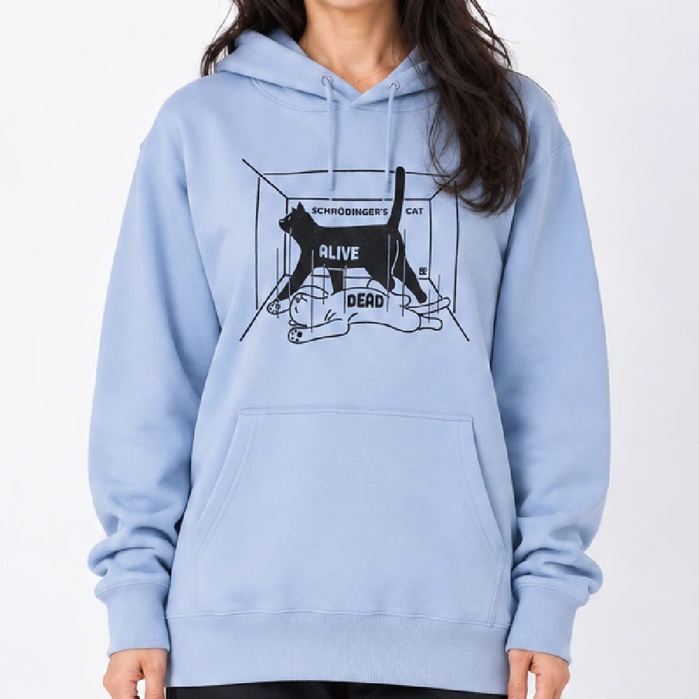 プルパーカー：厚地10oz：Schr?dinger's cat：アシッドブルー