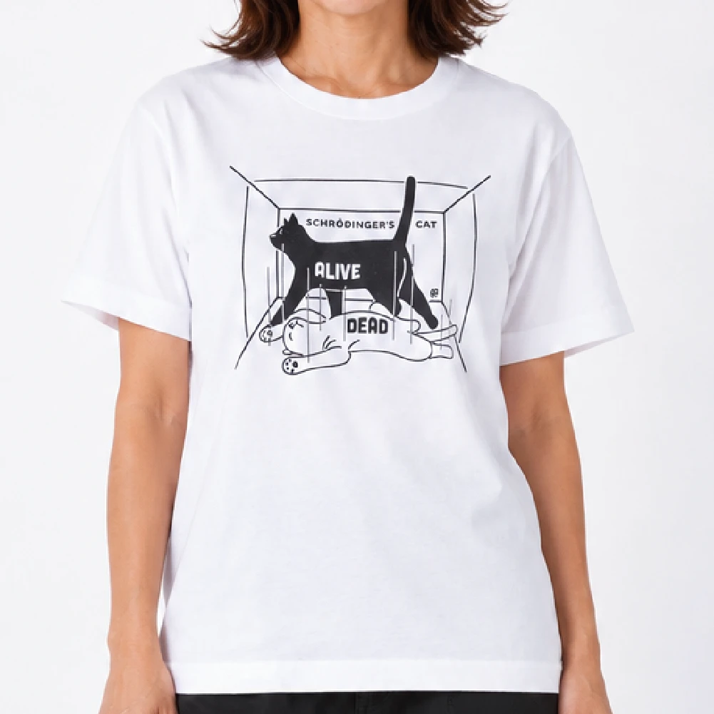 Schrodinger's cat：ホワイト：Tシャツ