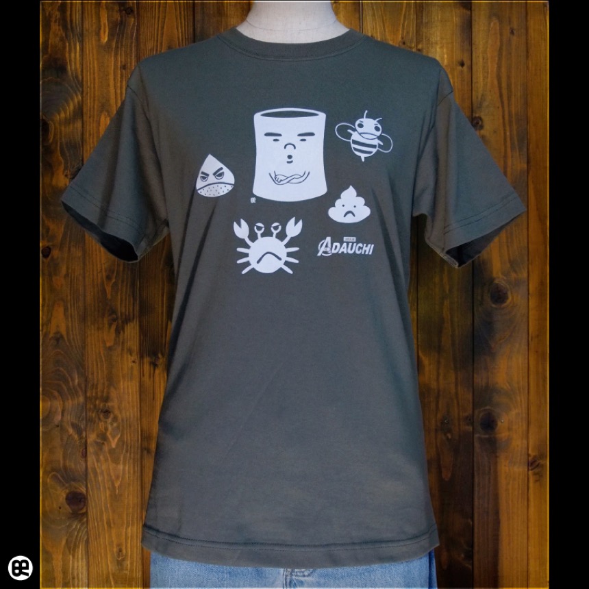 ADAUCHI：アーミーグリーン：Tシャツ