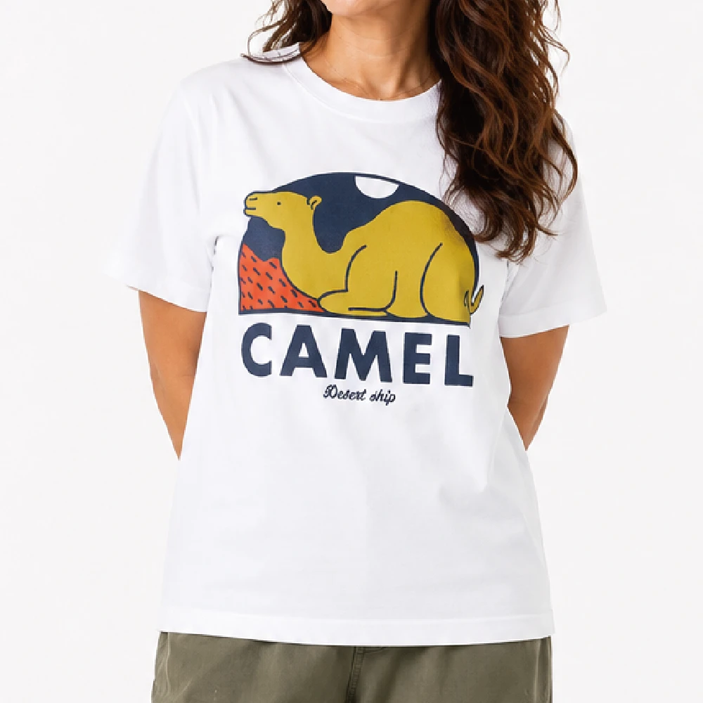 CAMEL：ホワイト：Tシャツ