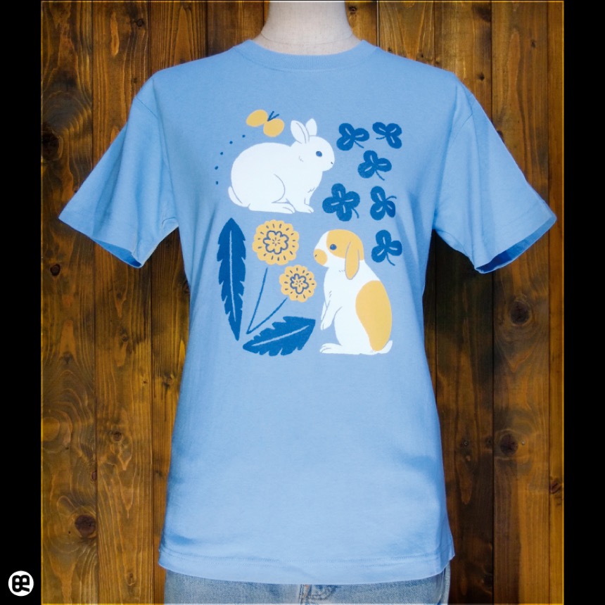 うさぎさん：エアーブルー：Tシャツ