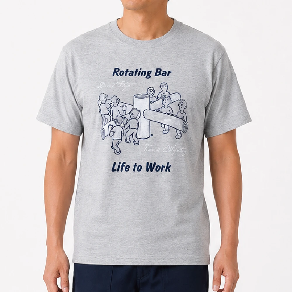 労働：ヘザーグレー：Tシャツ