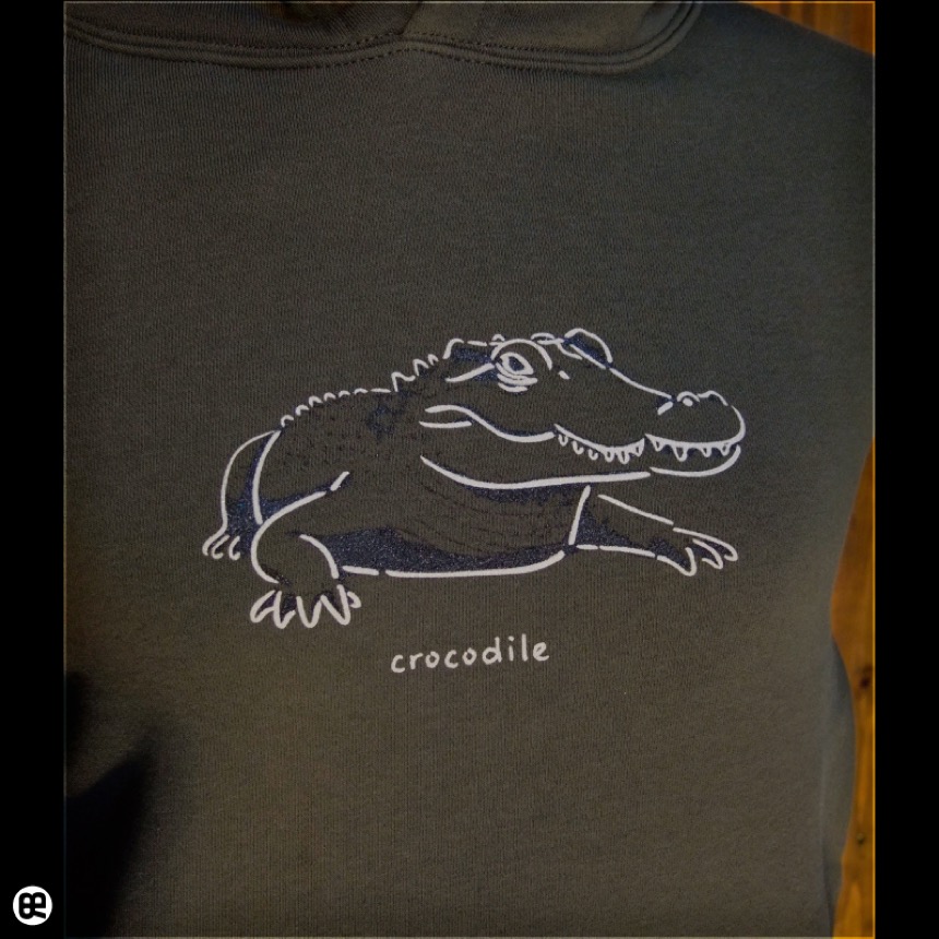 プルパーカ：厚地裏起毛：crocodile：オリーブ