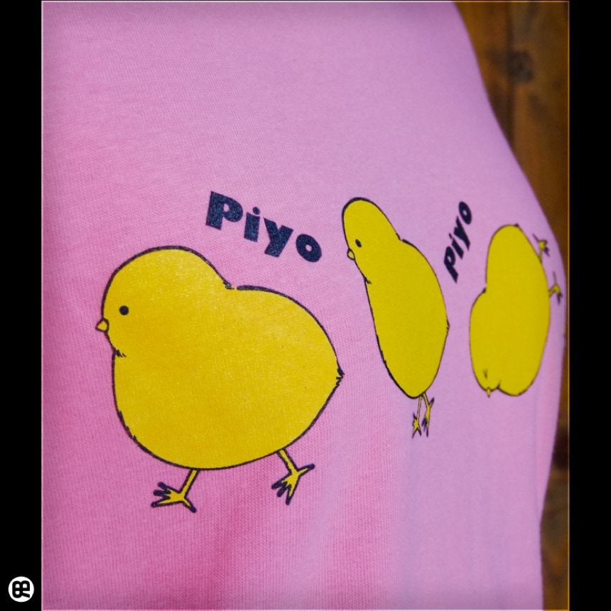 行けひよこ隊：ピンク：Ｔシャツ