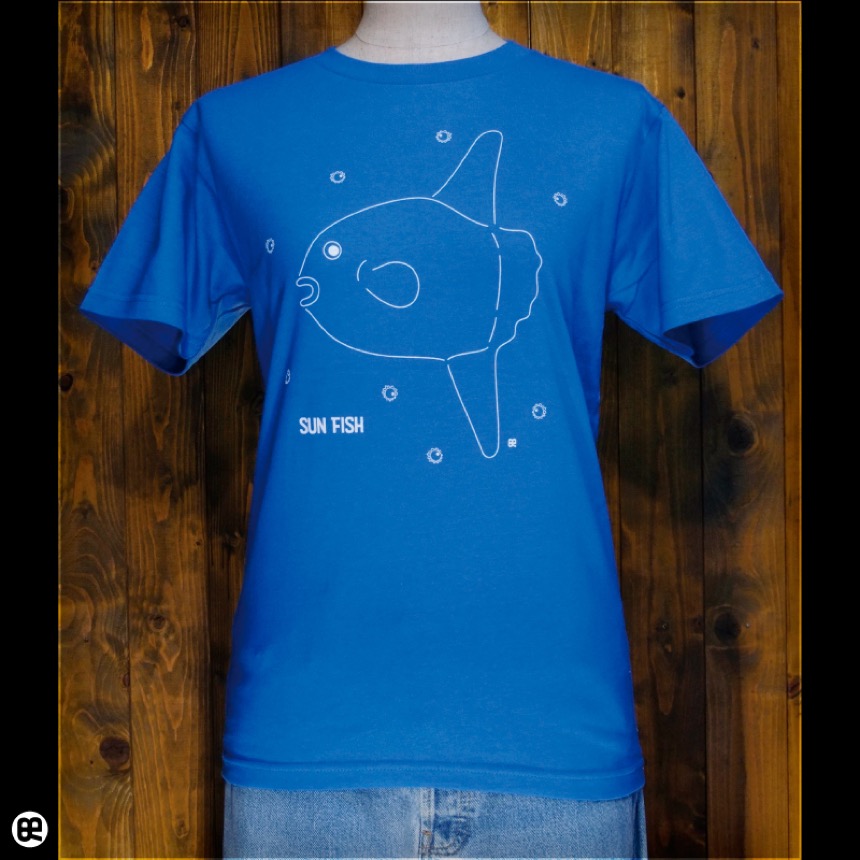 SUN FISH：ミディアムブルー：Ｔシャツ
