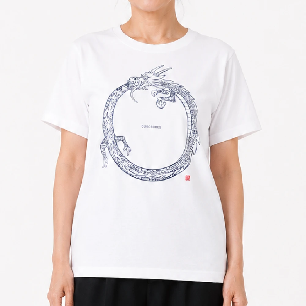 ウロボロス：ホワイト：Ｔシャツ