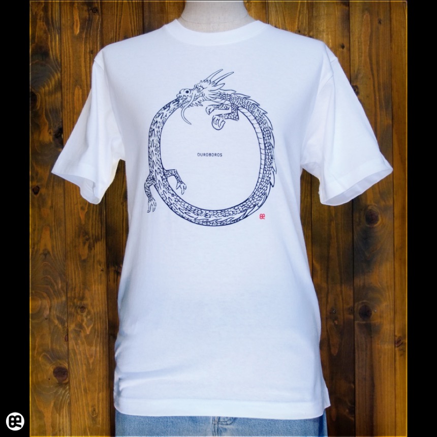 ウロボロス：ホワイト：Ｔシャツ