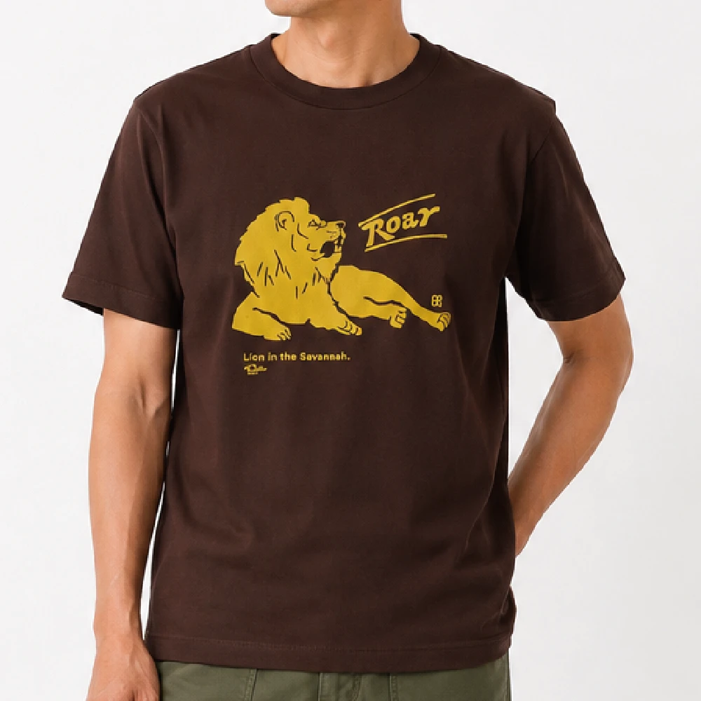 Tシャツ通販ならREDBROS.｜ライオン：ダークブラウン：Tシャツ他