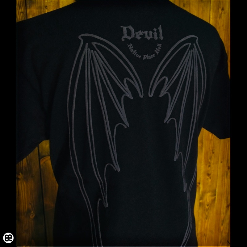 あくま：ディープブラック：Tシャツ