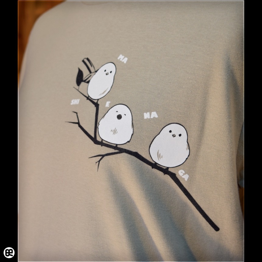 シマエナガ：シルバーグレー：Tシャツ