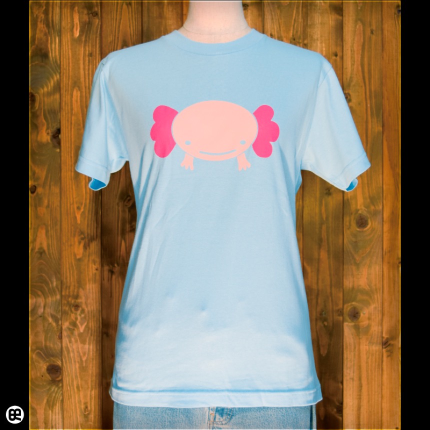 ウーパールーパー：ライトブルー：Tシャツ