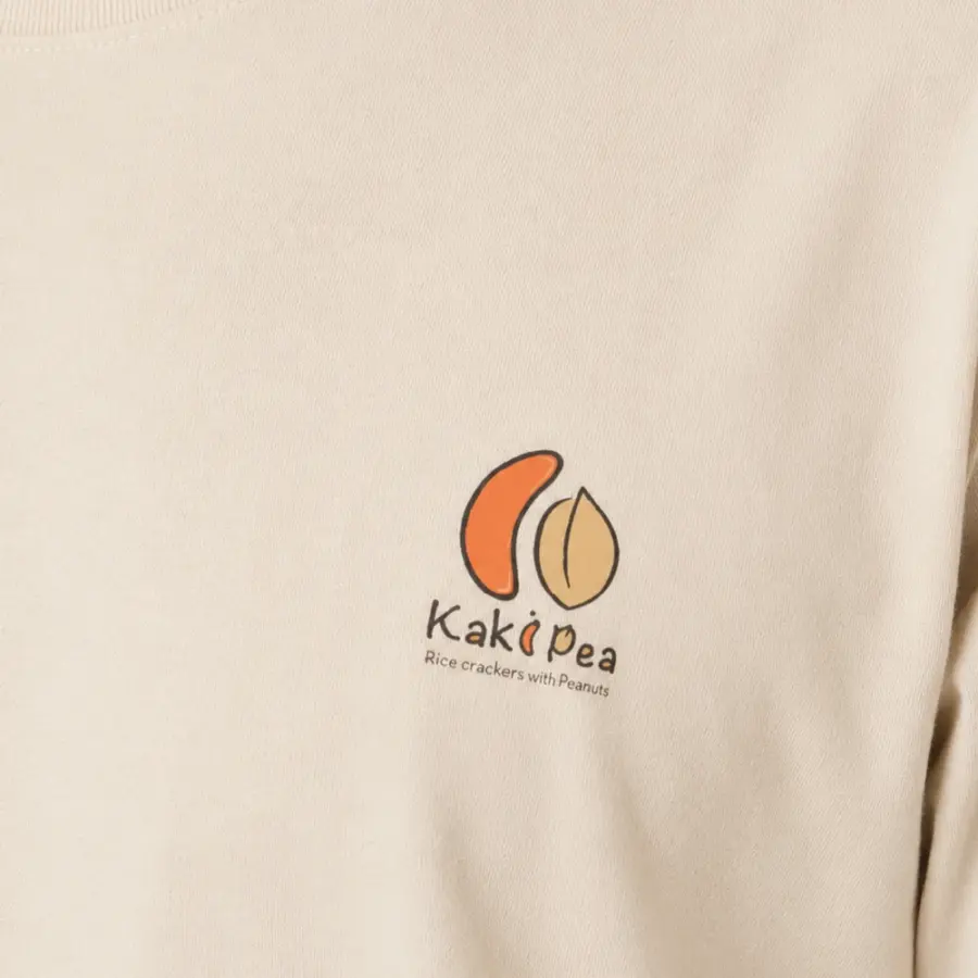 柿Pロゴ：ライトベージュ：Tシャツ