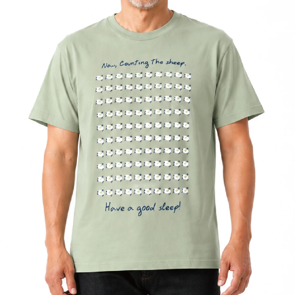 Sleep Sheep(LS)：ライトセージ：Tシャツ