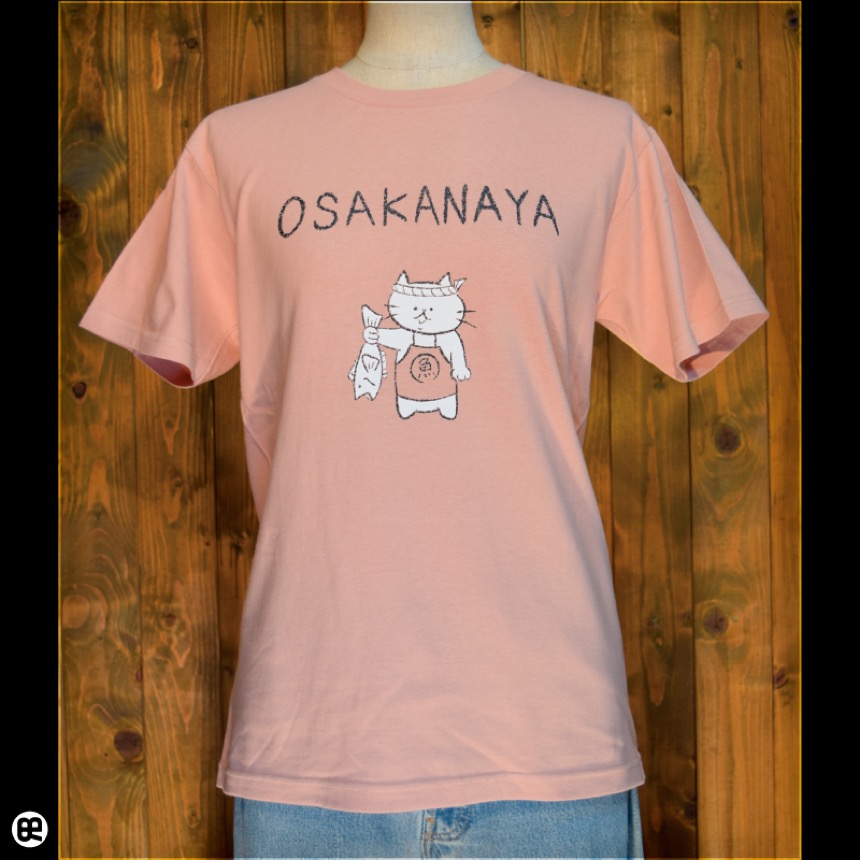 お魚屋：ダスティピンク：Tシャツ